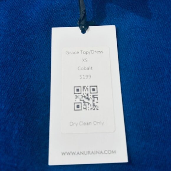 NWT! Anu Raina Grace Top/Dress, Cobalt, Ladies size XS - New with Tags! - Picture 7 of 11